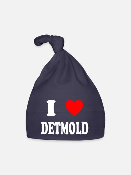 I love Detmold - Baby Bio-Mütze - Navy - Vorne