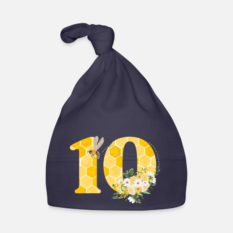 10th Anniversary Bee Organic Baby Cap