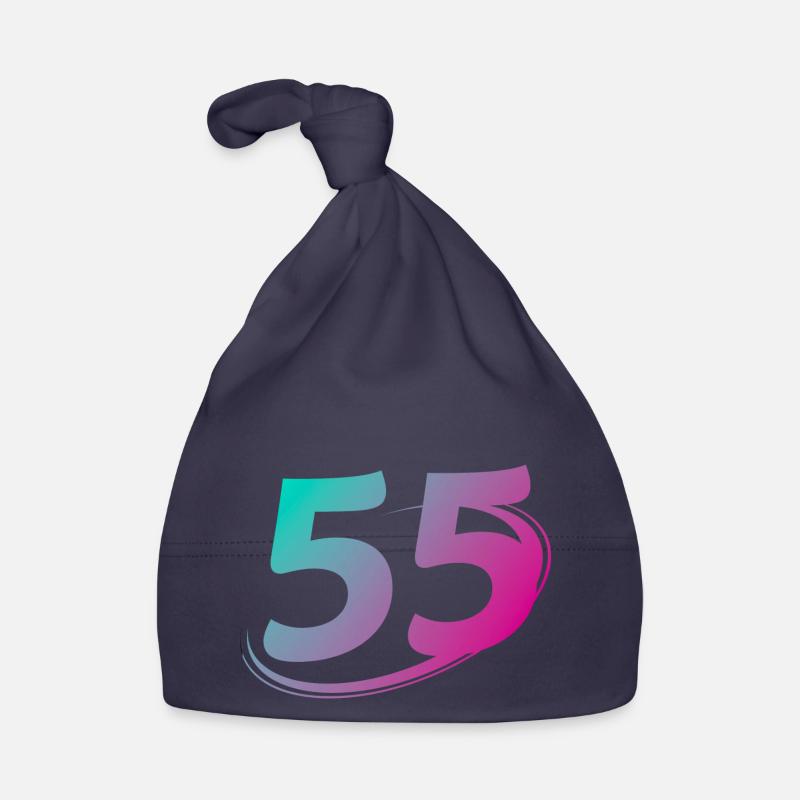 Numéro 55 multicolore Bonnet bio Bébé