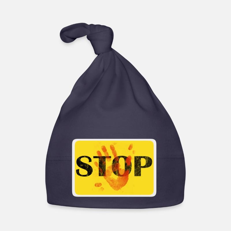 Conception de panneaux - STOP. Bonnet bio Bébé