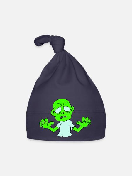 Zombie - Baby Bio-Mütze - Navy - Vorne