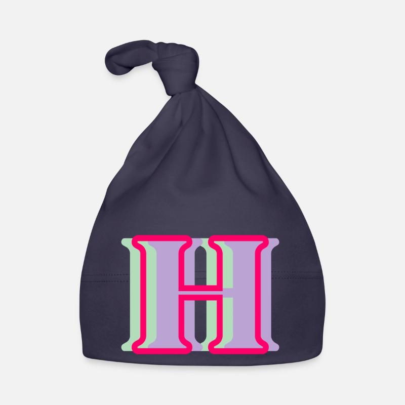 Lettre h multicolore Bonnet bio Bébé