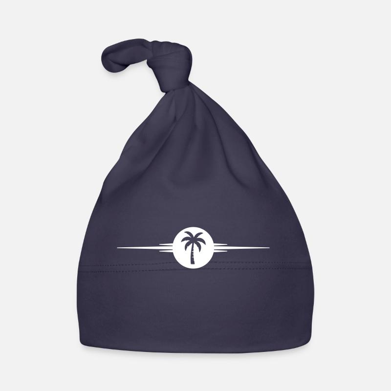 Palm tree line icon Organic Baby Cap