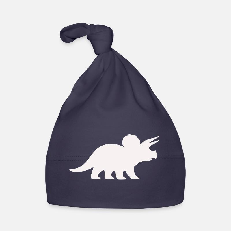 Triceratops Silhouette – Minimal-Dino Baby Bio-Mütze