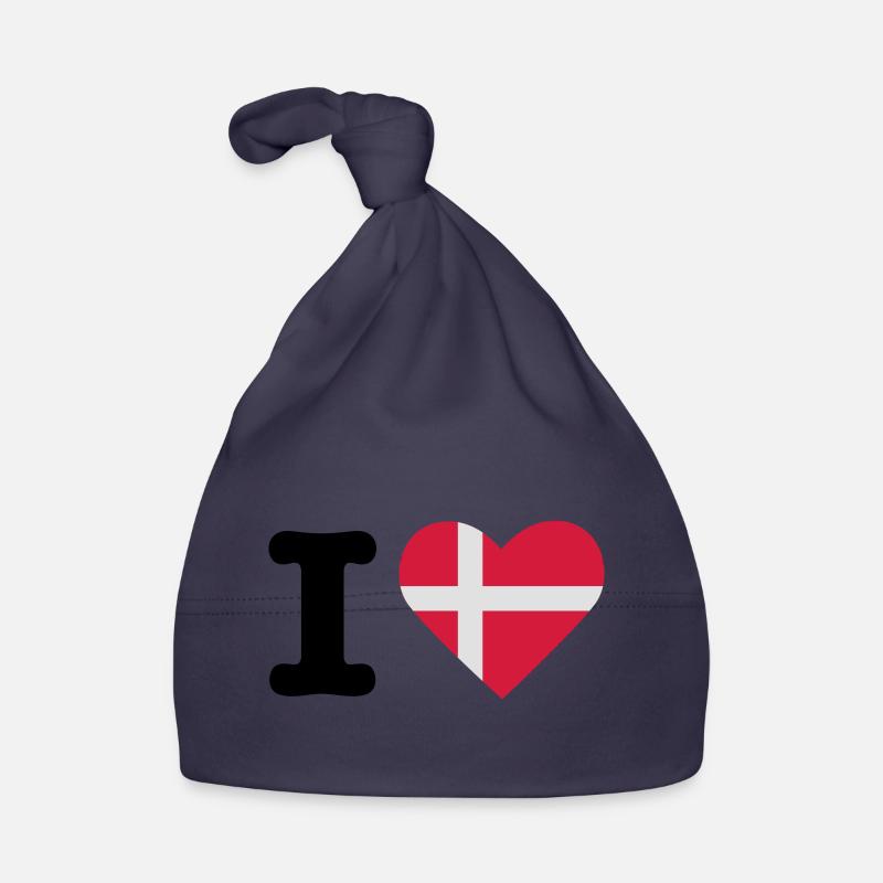 I Love Danemark - Bonnet bio Bébé - marine