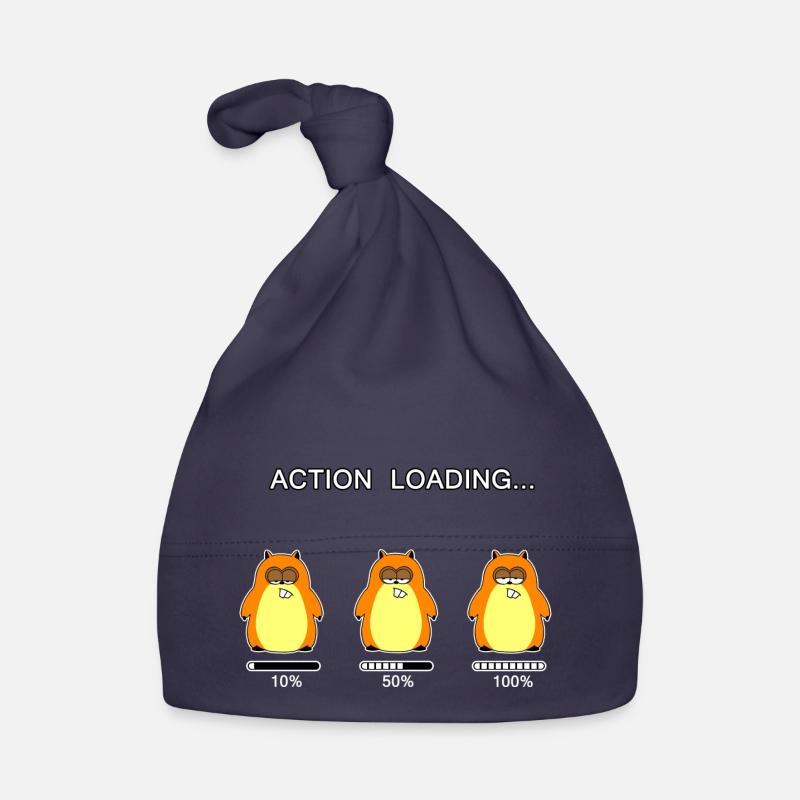 Action loading... (whiteline) - Baby Bio-Mütze - Navy