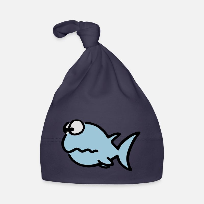 Puzzled fish - Baby Bio-Mütze - Navy