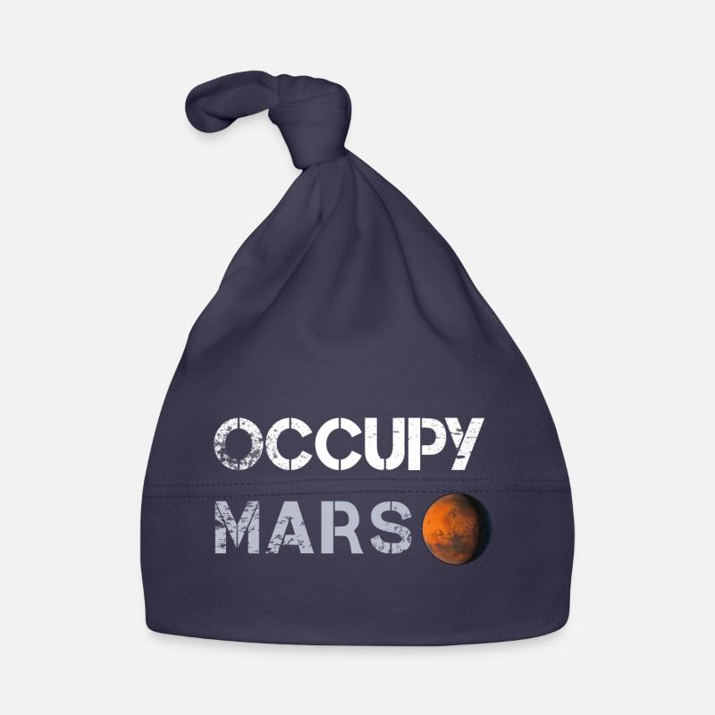 occupy mars - Bonnet bio Bébé - marine