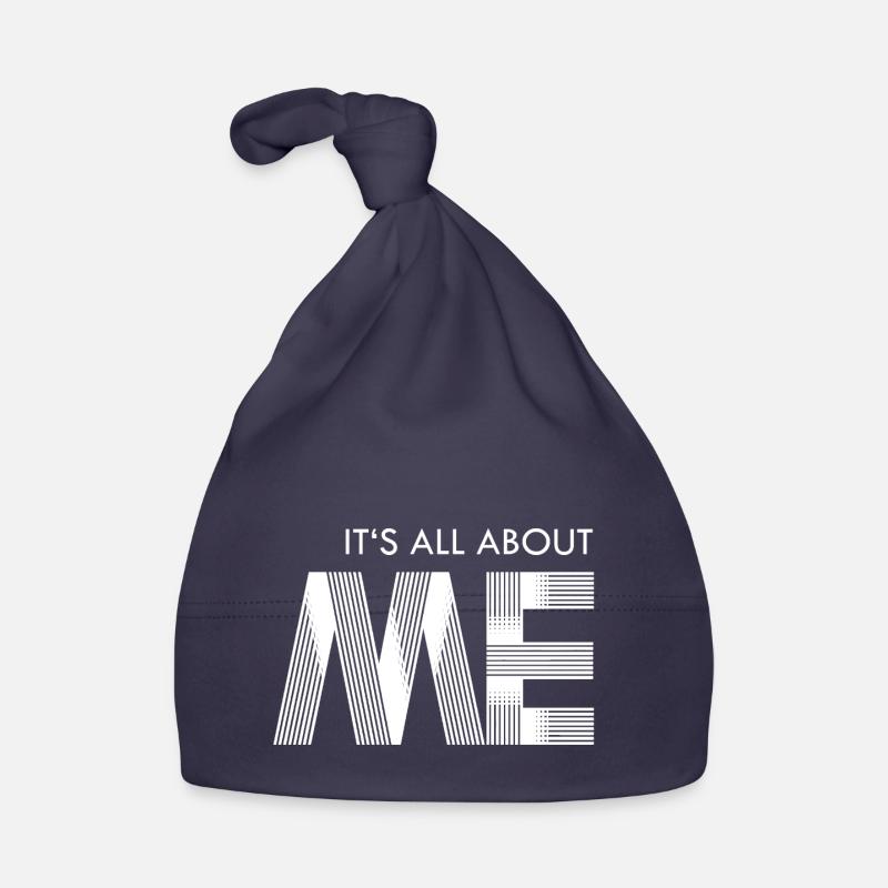 its all about me - white - Bonnet bio Bébé - marine