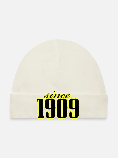 since 1909 (black) - Baby Bio-Mütze - Navy - Vorne