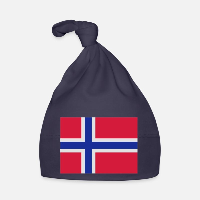 Drapeau de la Norvège Bonnet bio Bébé