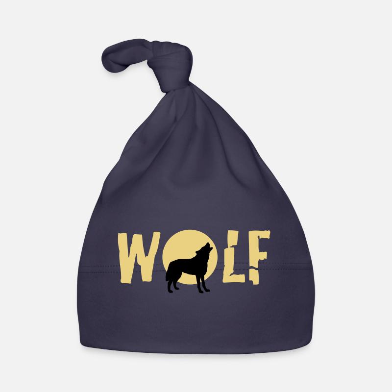 wolf_092011_c_2c - Organic Baby Cap - navy