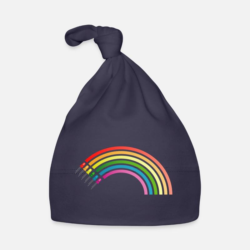 Regenbogen LED - Baby Bio-Mütze - Navy