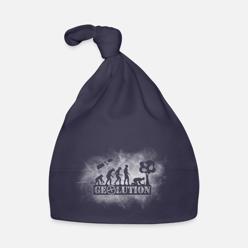 Geolution-light-grunge - Baby Bio-Mütze - Navy