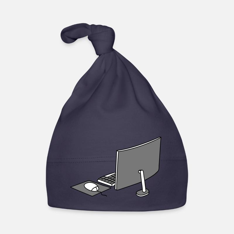 mouse keyboard screen home office office working Organic Baby Cap