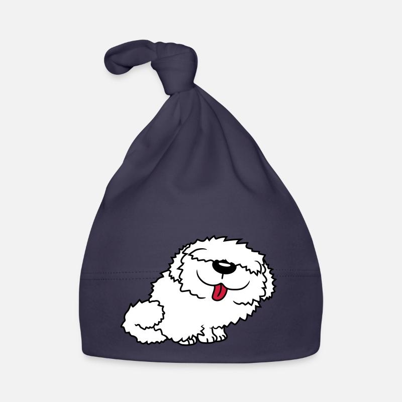 Funny bobtail dog Organic Baby Cap