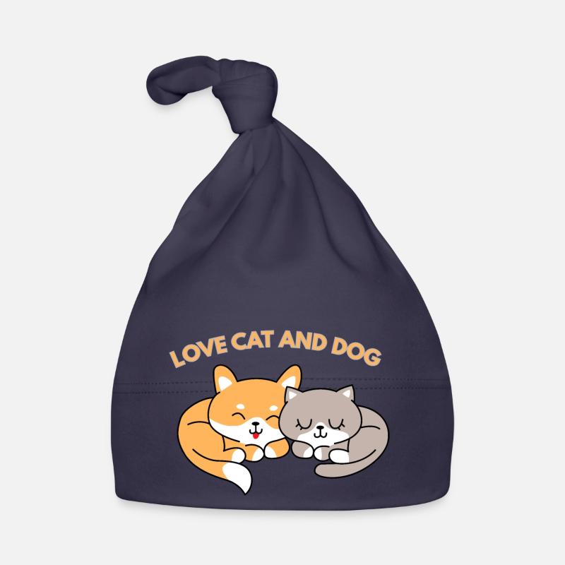 Chat et crabot d’amour Bonnet bio Bébé