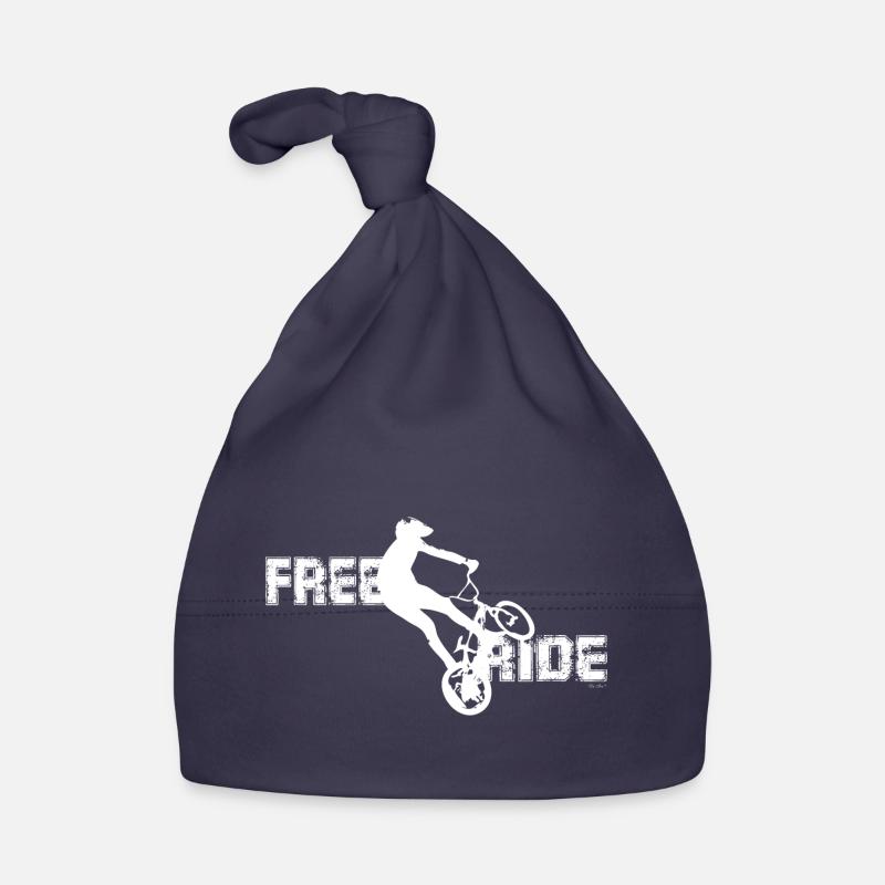 free ride mirko blanc - Bonnet bio Bébé - marine