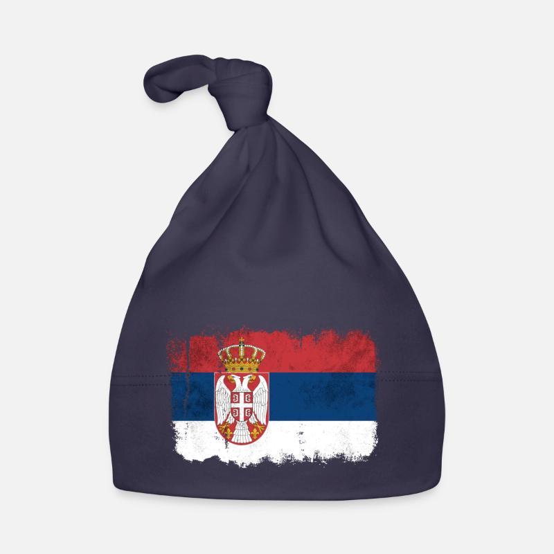 Drapeau de la Serbie Bonnet bio Bébé