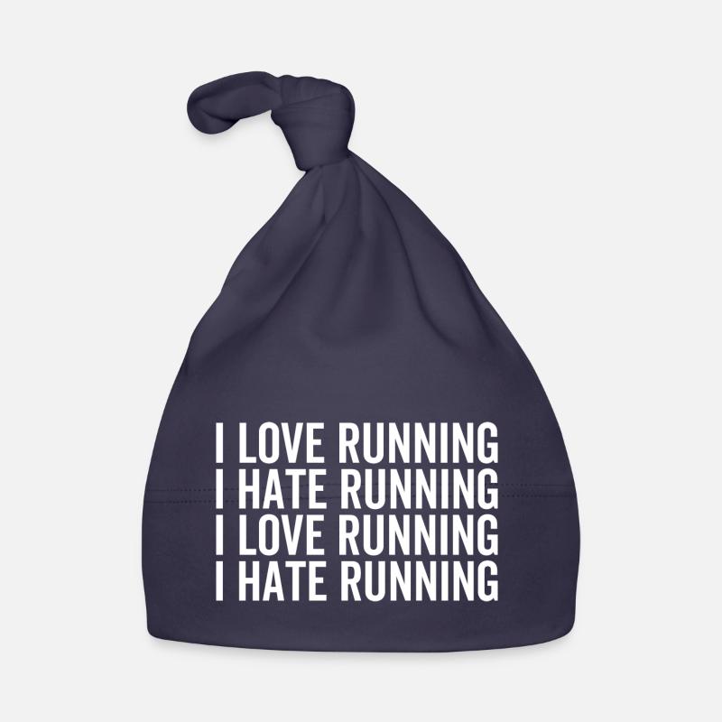 I Love Running I Hate Running Baby Bio-Mütze