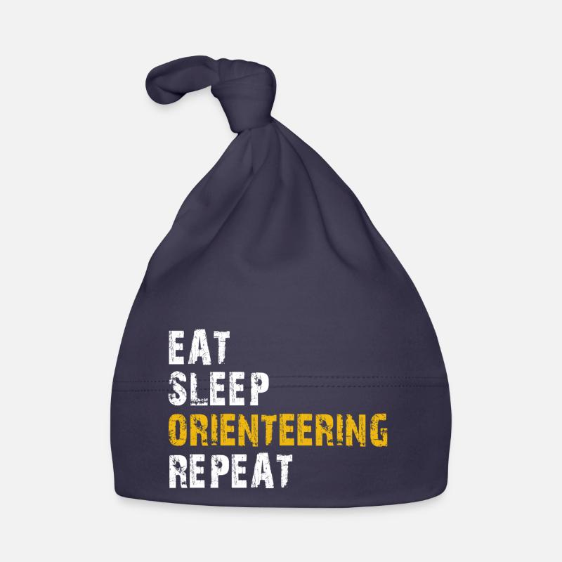 eat sleep Orienteering Organic Baby Cap