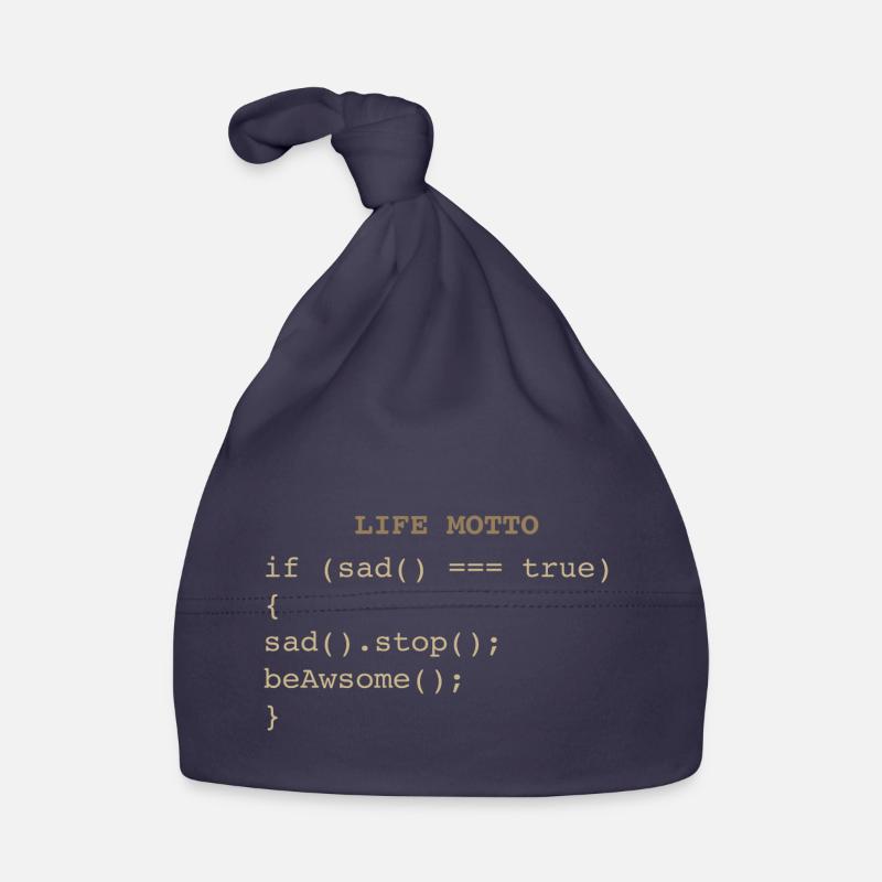 Developer IT Life Motto - Baby Bio-Mütze - Navy