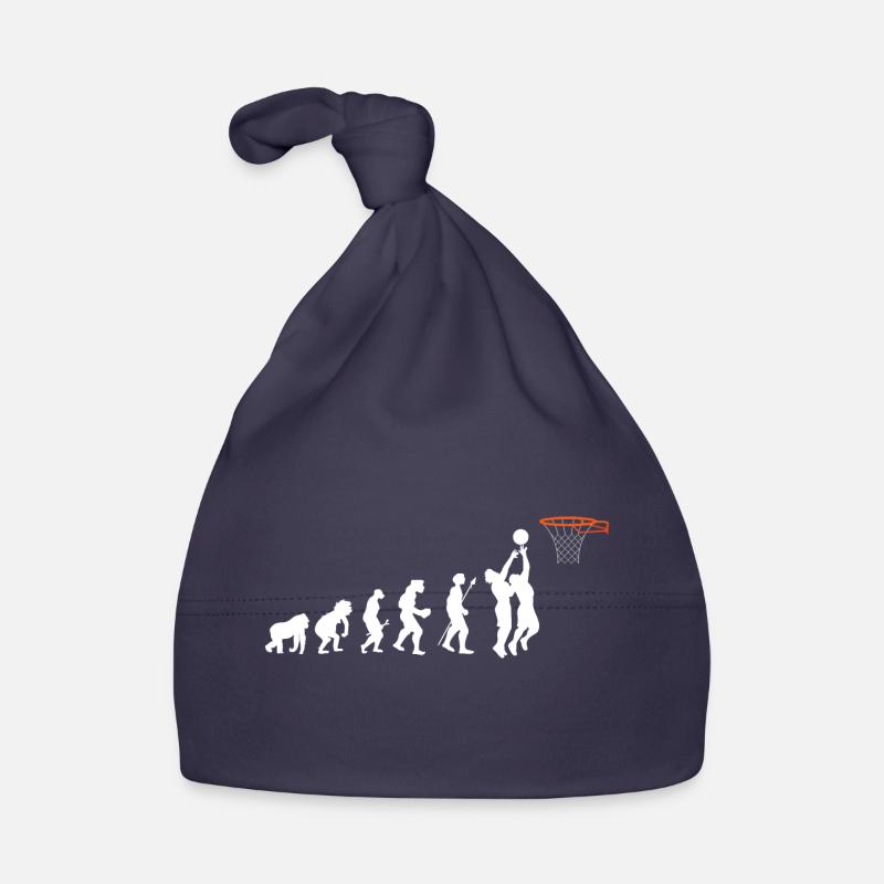 Basketball Evolution - Organic Baby Cap - navy