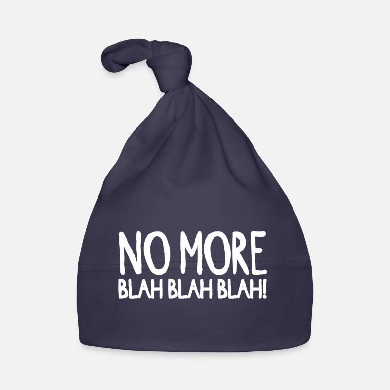 greta plus bla bla bla ! - Bonnet bio Bébé - marine