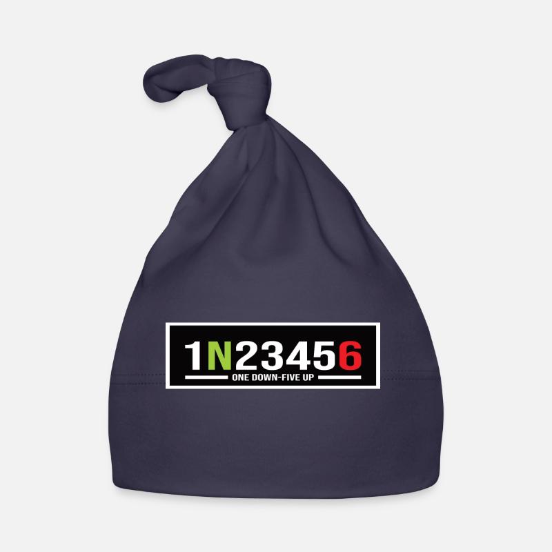Motorrad Gänge 1N23456 One Down-Five Up Baby Bio-Mütze