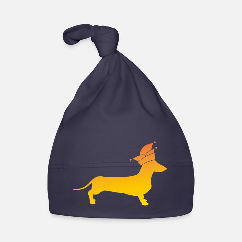Dackel Alaaf - Baby Bio-Mütze - Navy