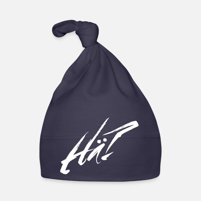 Hä? Lustiger Spruch Geschenkidee Baby Bio-Mütze