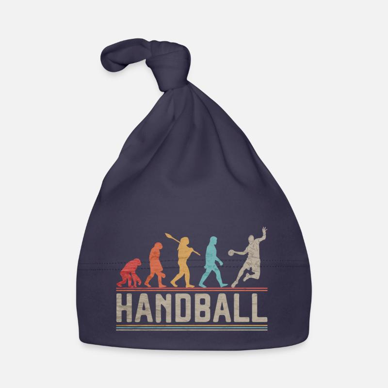 Handball Evolution Vintage Handballer Gift Organic Baby Cap