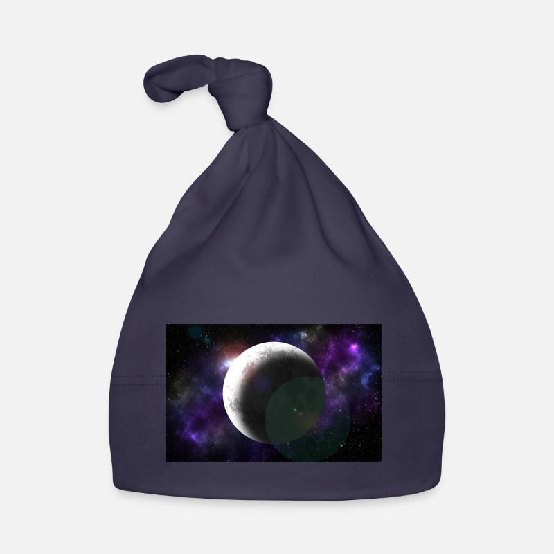 Moon and space Organic Baby Cap