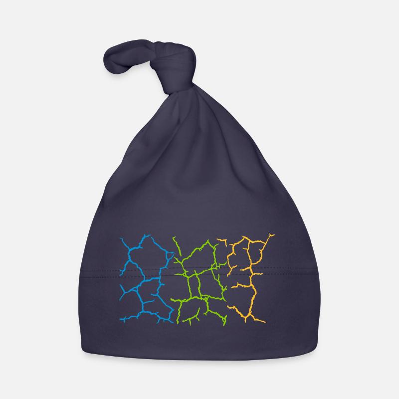Floor Cracks Pattern Colorful Organic Baby Cap