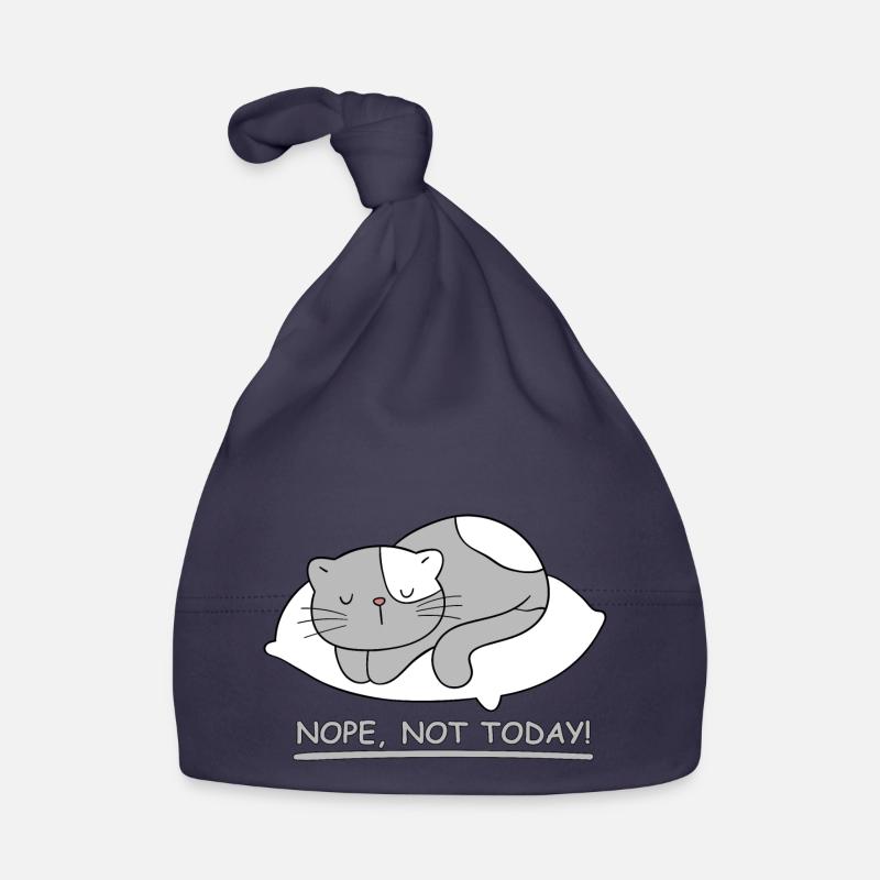Sleeping cat: Not today! Organic Baby Cap
