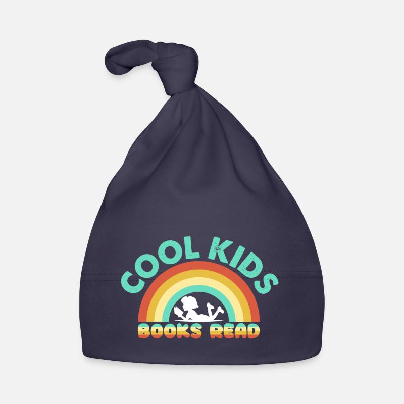 Cool Kids Read Book Reader Funny Bookworm Organic Baby Cap