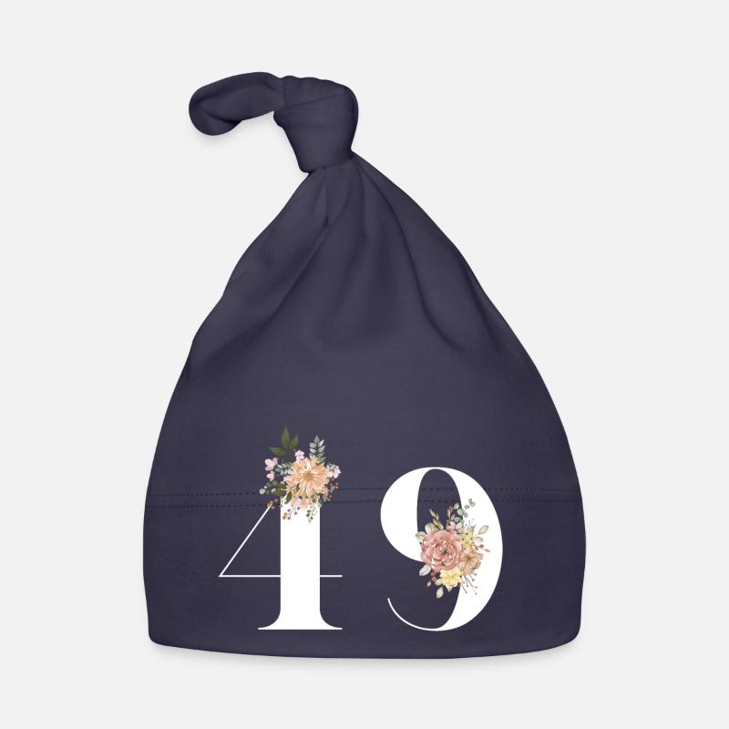 49e anniversaire fleuris (Cadeau de 49 ans) Bonnet bio Bébé