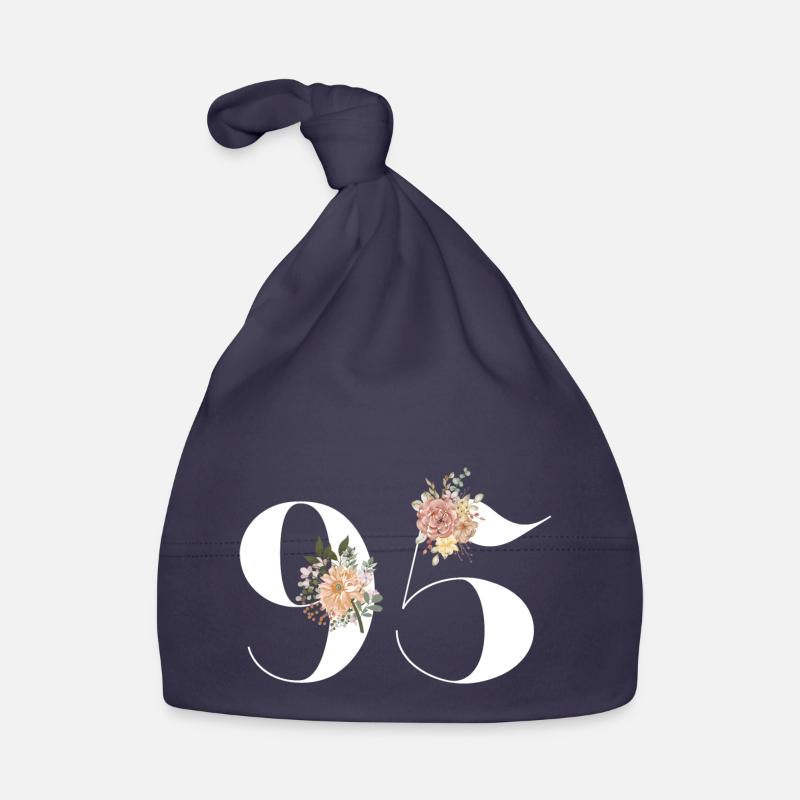 95e anniversaire fleuris (Cadeau de 95 ans) Bonnet bio Bébé