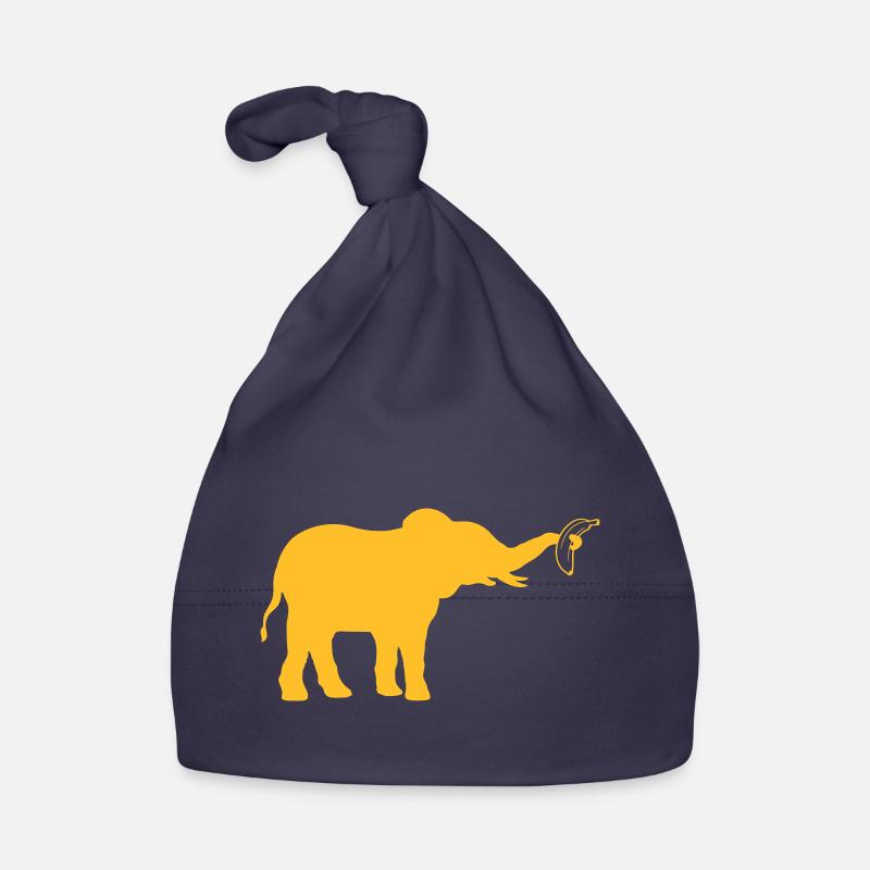 Banane Elefant Silhouette Obst Baby Bio-Mütze