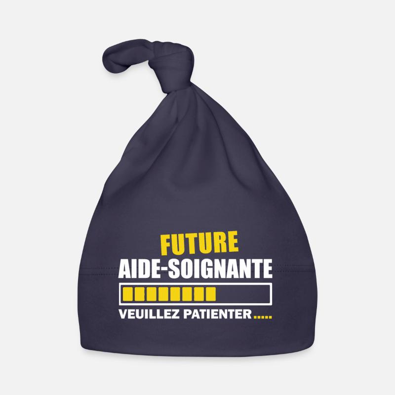 future aide-soignante - Bonnet bio Bébé - marine