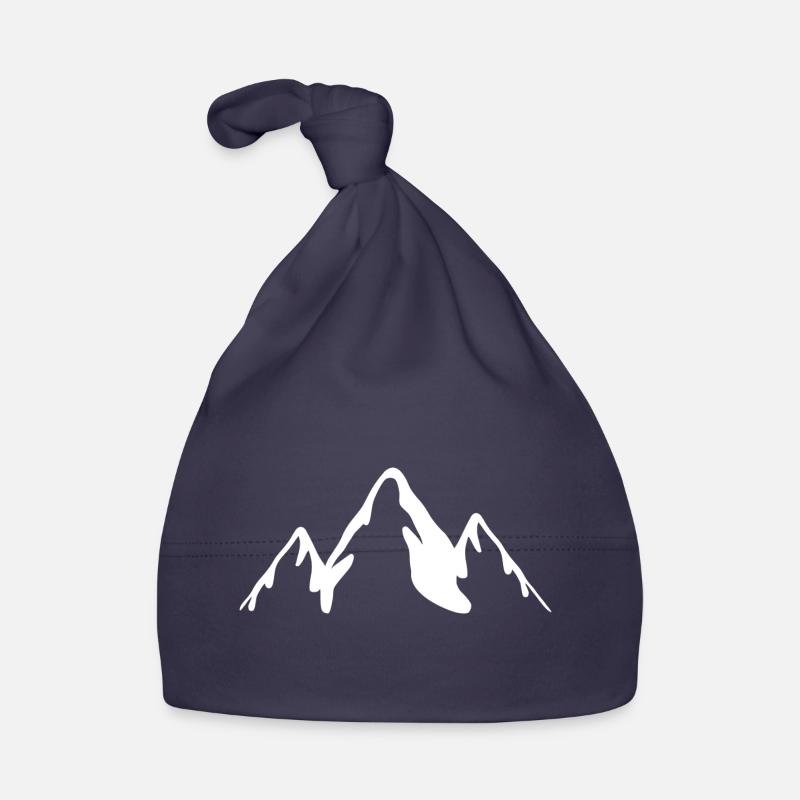 Montagnes Blanches - Bonnet bio Bébé - marine