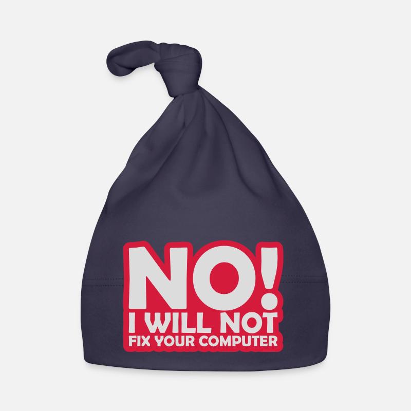 not fix your computer - Baby Bio-Mütze - Navy