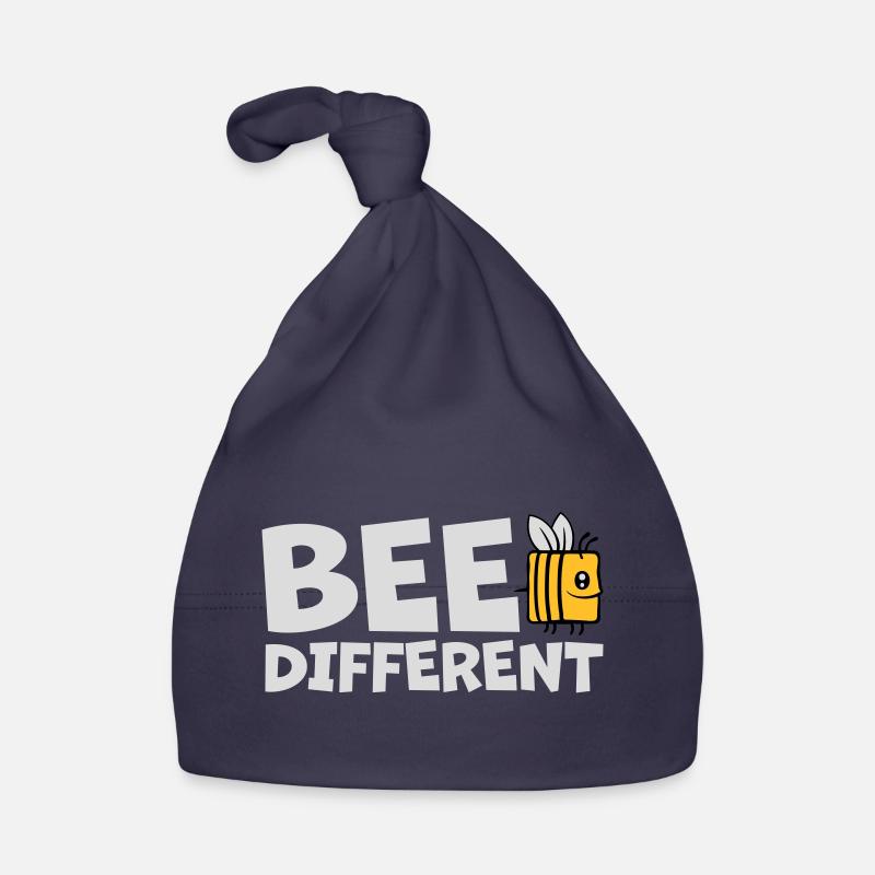 bee different Spruch Zitat Baby Bio-Mütze