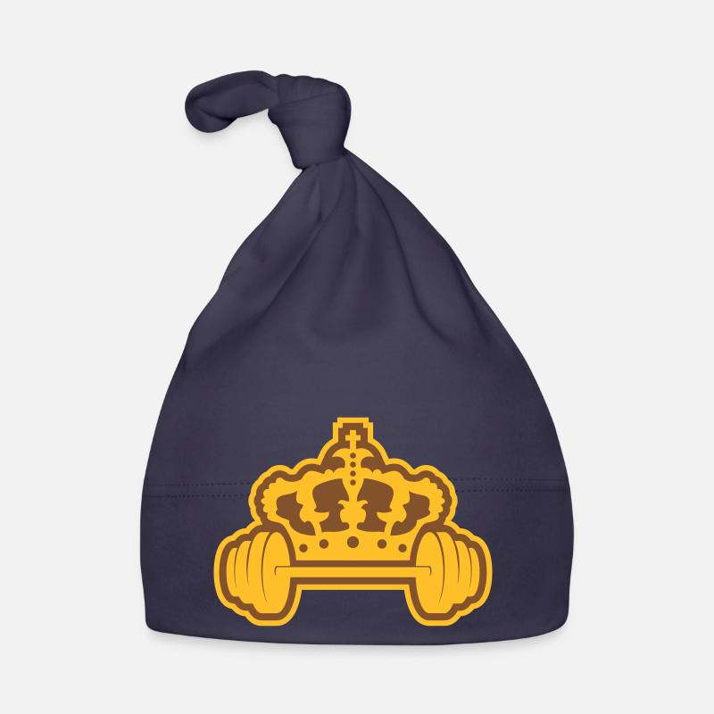 Logo Design Krone Dumbbell Organic Baby Cap