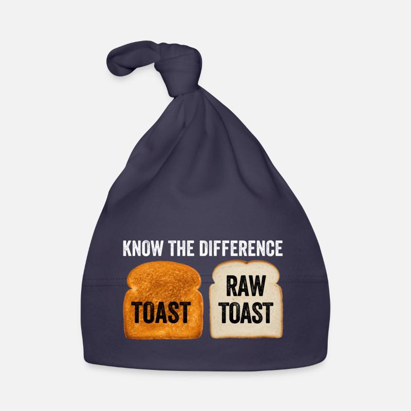Know The Difference Toast Toast Breakfast lover Organic Baby Cap