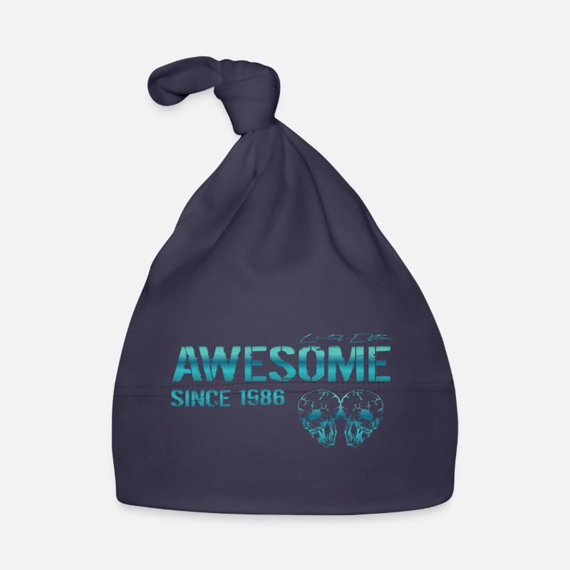 Awesome since 1986 Geschenk Baby Bio-Mütze