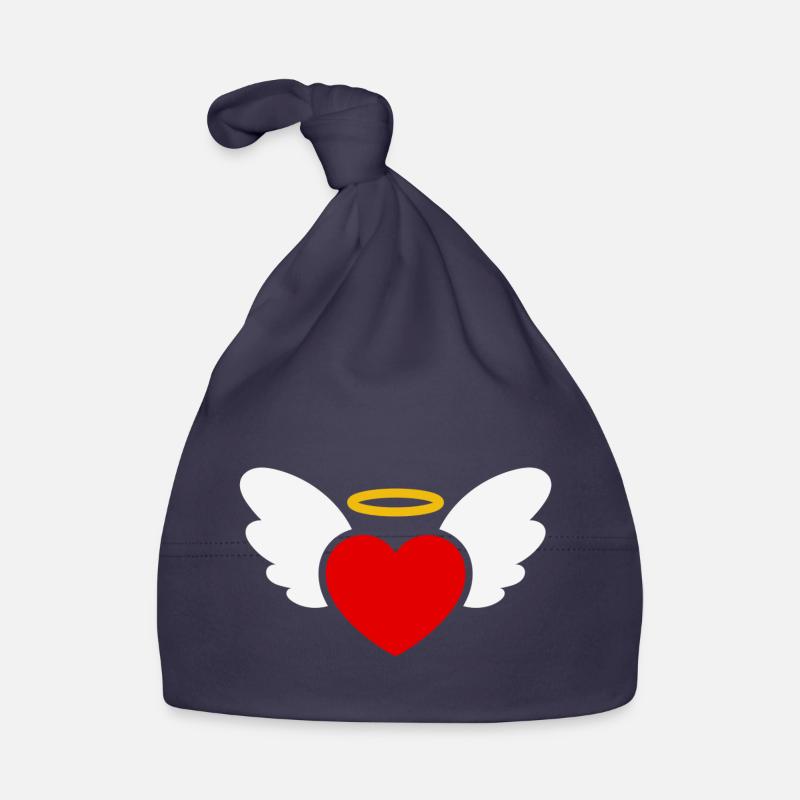 Cœur d’ange - Bonnet bio Bébé - marine