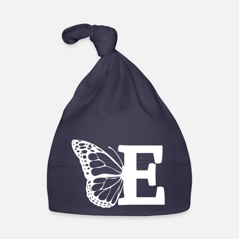 lettre e papillon Bonnet bio Bébé