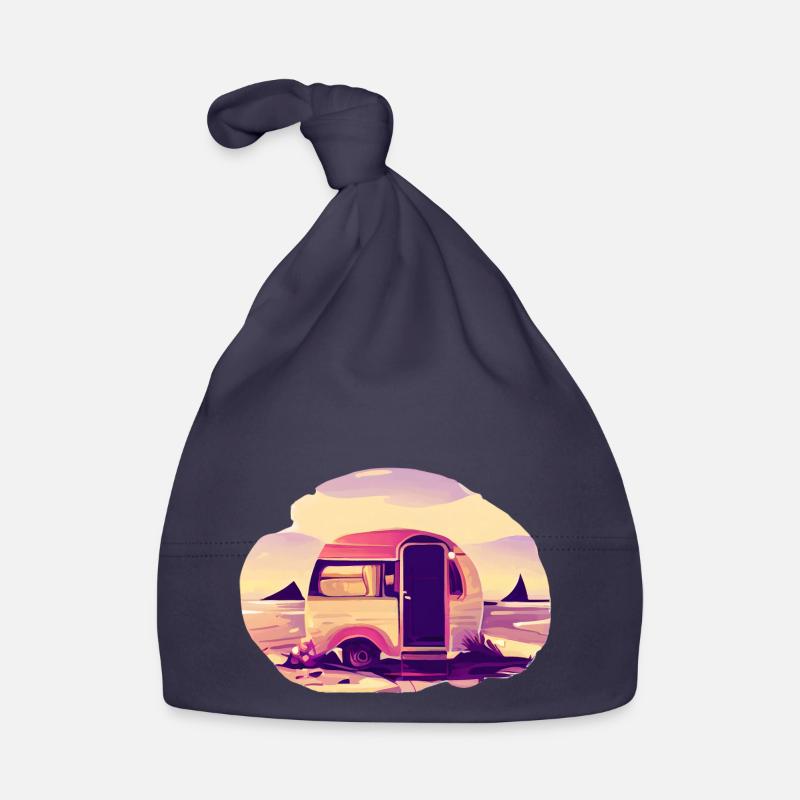 Caravan Gift Camp Camping Camping Motorhome Organic Baby Cap