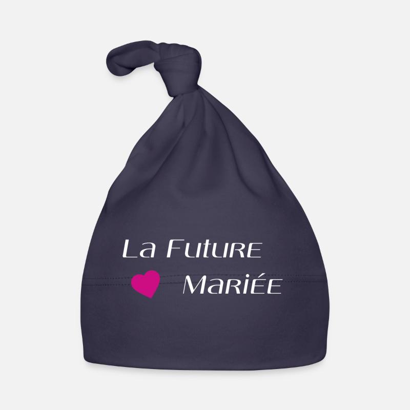 La future mariée - Bonnet bio Bébé - marine
